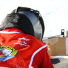 Enfant en cours d'essaie de biathlon