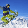 Ado de 17 ans en pleine figure de snowboard freestyle