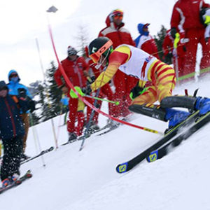 Stage de ski de compétition pour enfants, en Savoie.