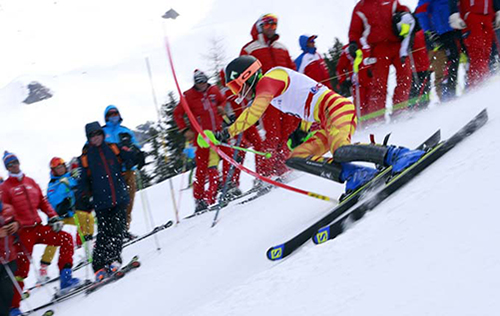 Stage de ski de compétition pour enfants, en Savoie.