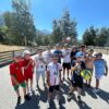 Match de foot au centre de vacances