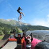 Séance sauts sur le Big Air Bag à Aussois